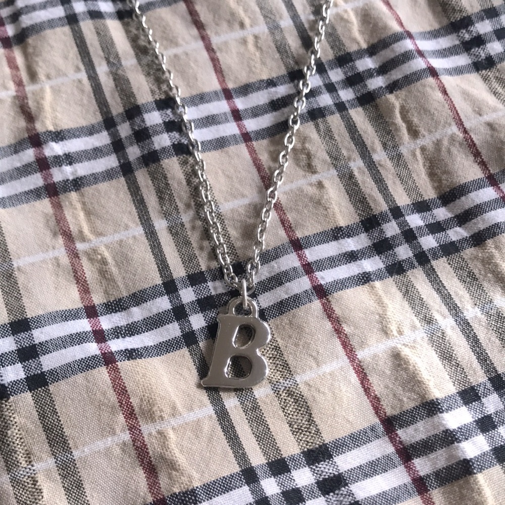 Silver “B” Necklace